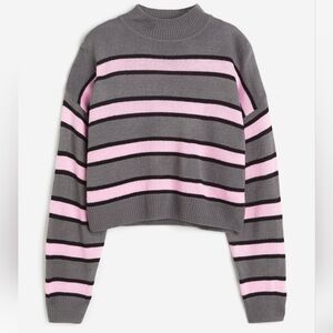 Jumper - Dark grey/Striped Women Size M